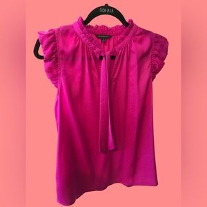 Banana Republic fuchsia silky blouse